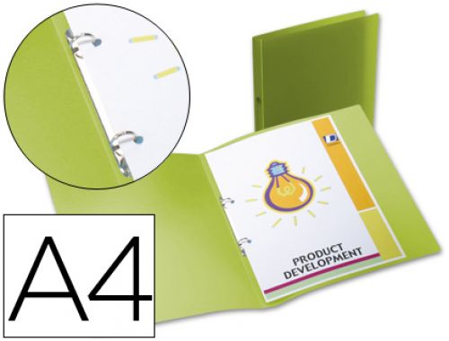Pasta liderpapel polipropileno din a4 2 aneis redondos mini 15 mm verde , Liderpapel , 33191 , 4710581490737